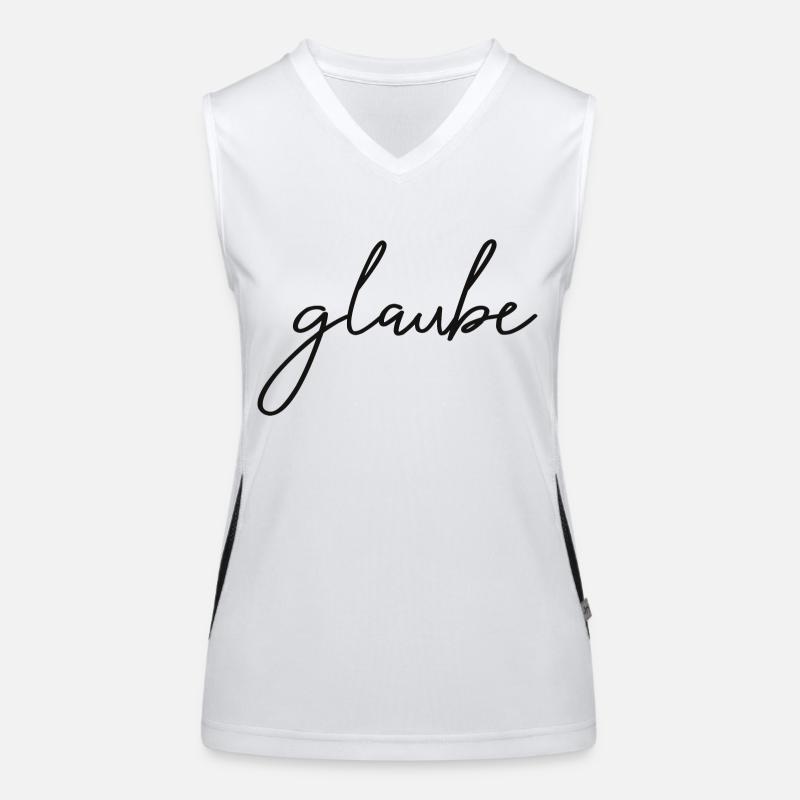 glaube - an dich Funktionelles Kontrast-Tank Top für Frauen