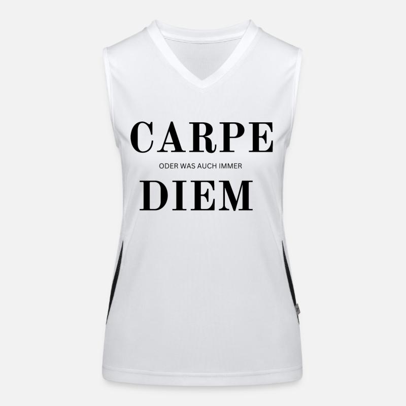 Carpe Diem or whatever Women's Functional Contrast Tank Top