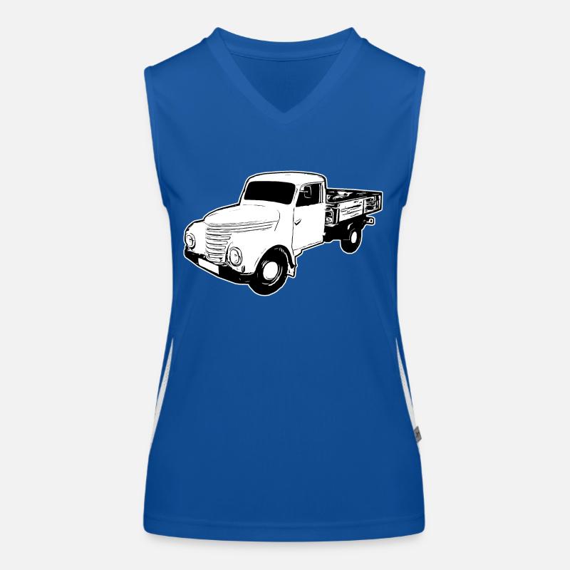 Framo flatbed transporter truck DDR IFA Oldtimer Women's Functional Contrast Tank Top