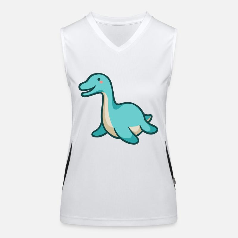 hugadino Plesiosaurus, Dino, süßer Dinosaurier Funktionelles Kontrast-Tank Top für Frauen