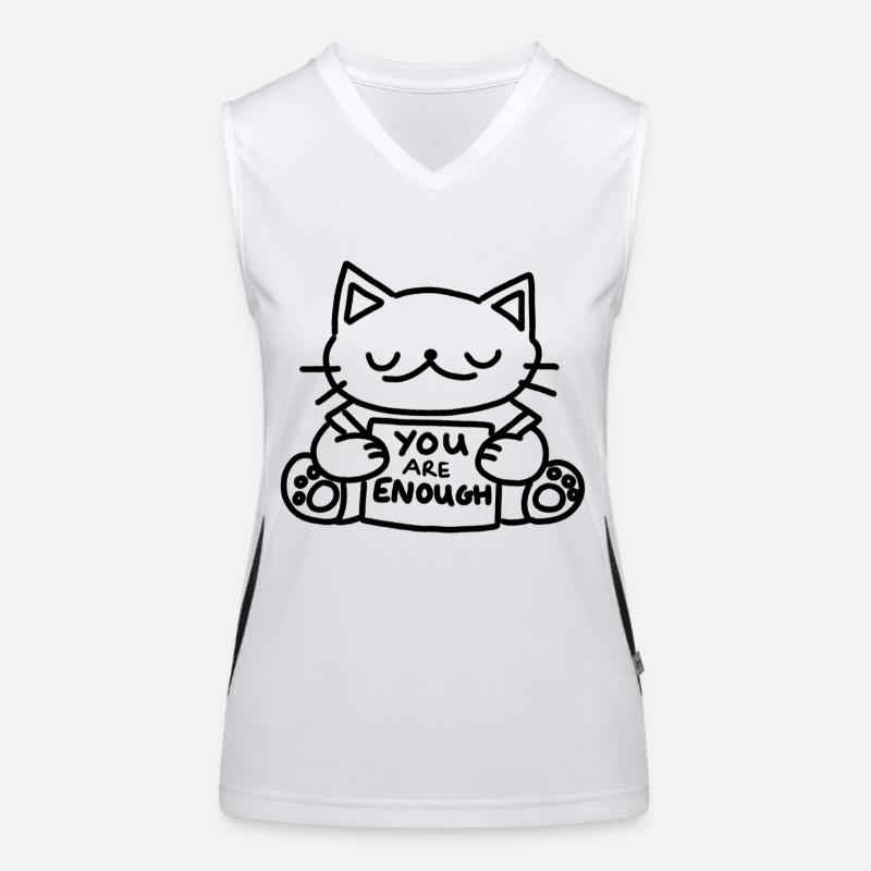You are Enough Cat Women's Functional Contrast Tank Top