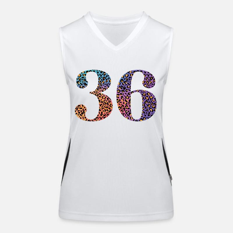 36. Geburtstag Leopard Funktionelles Kontrast-Tank Top für Frauen