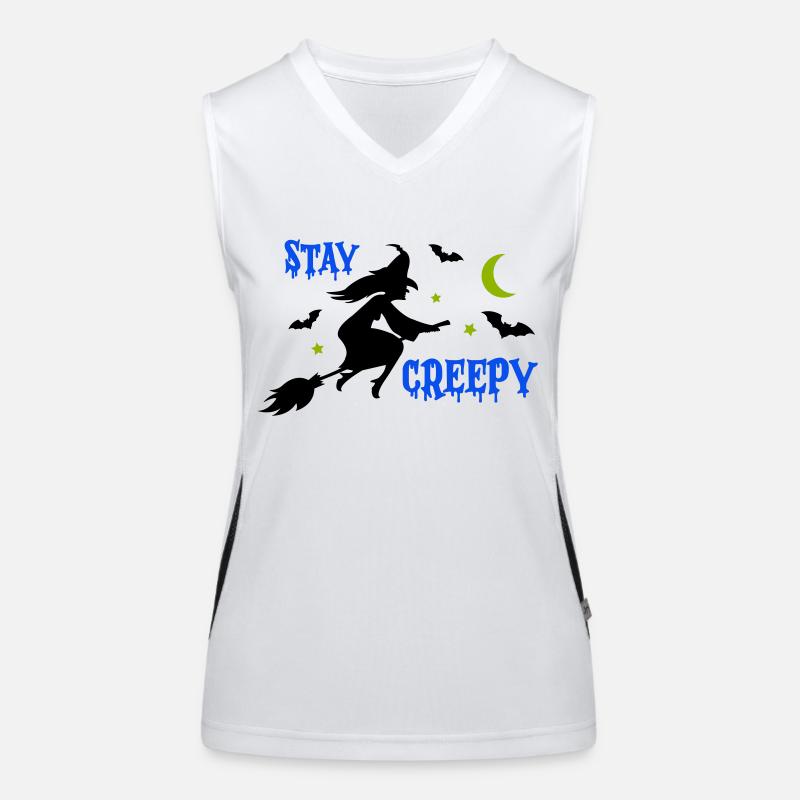 Restez Creepy Witch 1 Débardeur respirant contrasté Femme