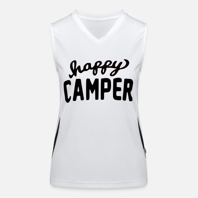 Ella Lopez "happy camper" Women's Functional Contrast Tank Top