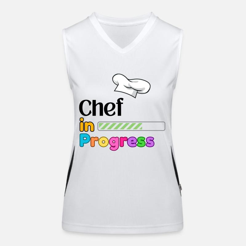 Chef In Progress Cooking Student Women's Functional Contrast Tank Top