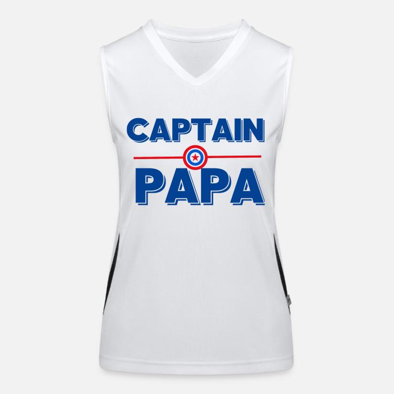 Captain Dad - Papa Geschenkidee Funktionelles Kontrast-Tank Top für Frauen