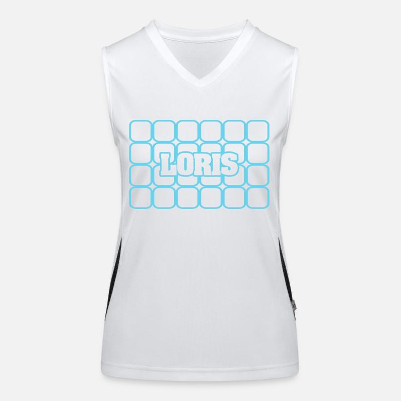 Männername Loris Funktionelles Kontrast-Tank Top für Frauen