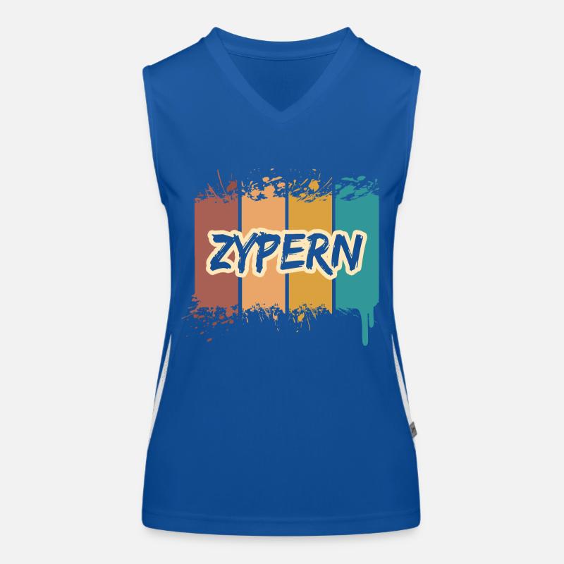 Geschenk für Zypern Funktionelles Kontrast-Tank Top für Frauen