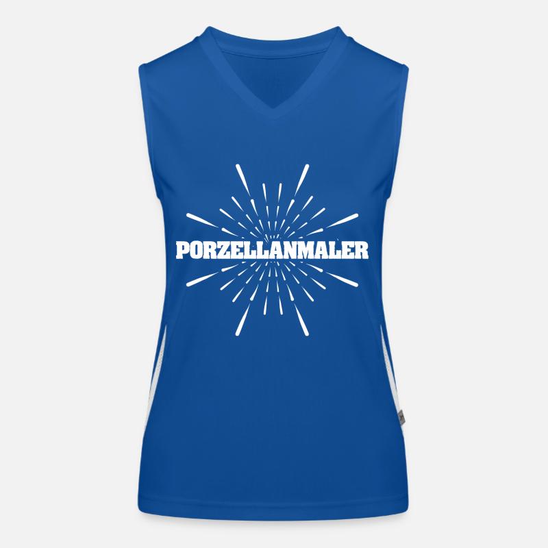Gift for Porcelain Painter Women's Functional Contrast Tank Top