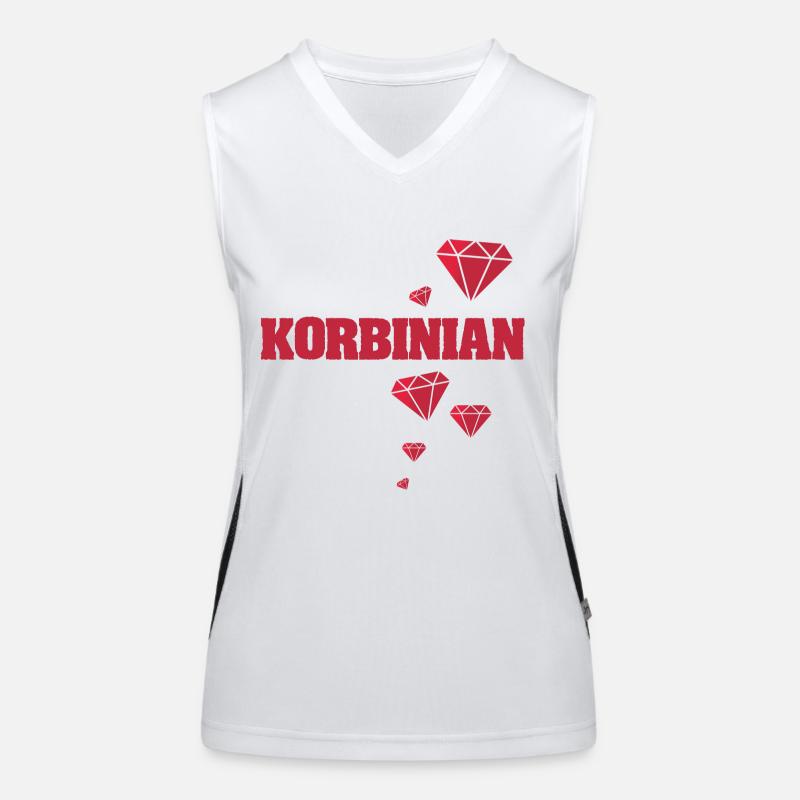 Geschenk für Korbinian Funktionelles Kontrast-Tank Top für Frauen