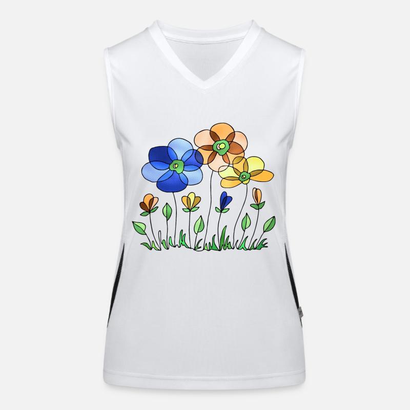 Blumen Funktionelles Kontrast-Tank Top für Frauen