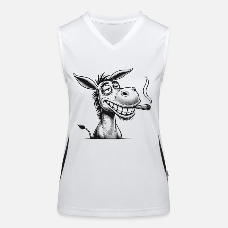Esel Funktionelles Kontrast-Tank Top für Frauen