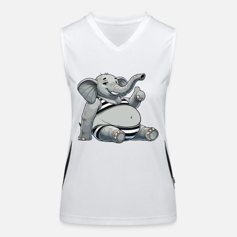 Eléphant en bikini Débardeur respirant contrasté Femme