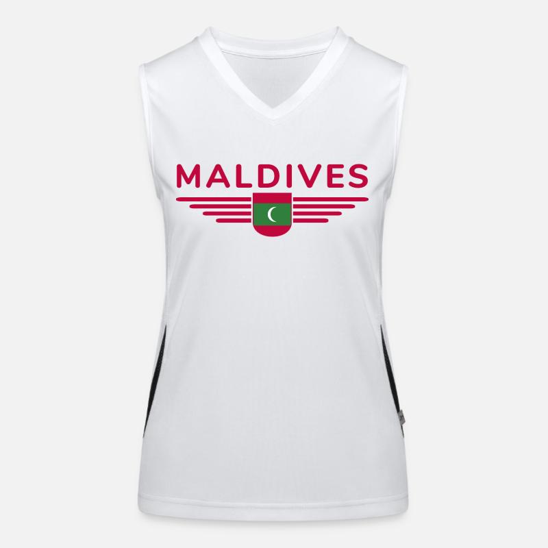 Malediven Fans: Exklusive Shirts Funktionelles Kontrast-Tank Top für Frauen