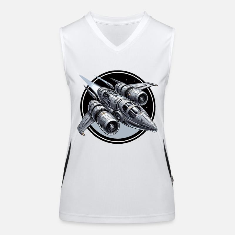 Spaceship silver Women's Functional Contrast Tank Top