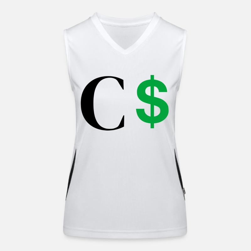Buchstabe c Dollar Funktionelles Kontrast-Tank Top für Frauen