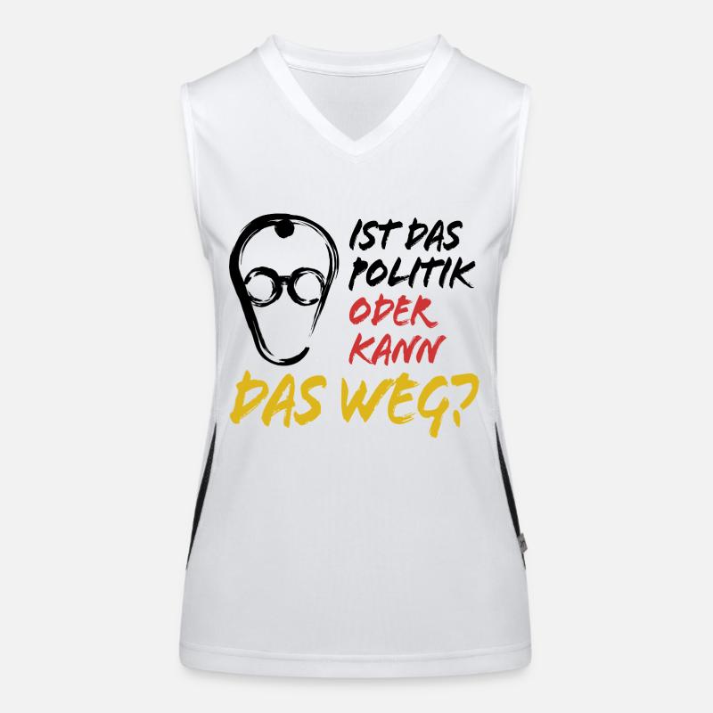Merz - Ist das Politik oder kann das weg Funktionelles Kontrast-Tank Top für Frauen
