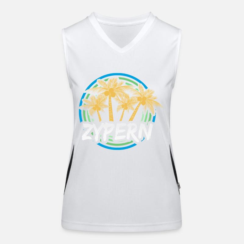 Chypre comme vacances Débardeur respirant contrasté Femme