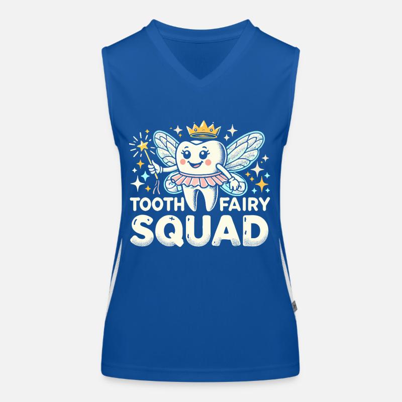 Zahnfeen-Truppe Funktionelles Kontrast-Tank Top für Frauen