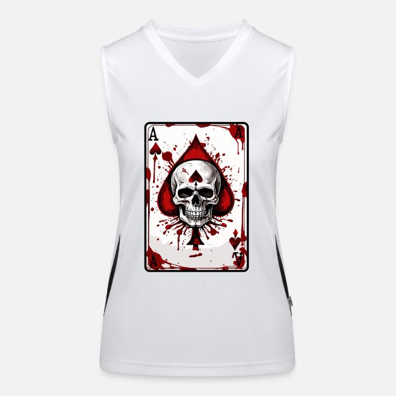 ACE - Women's Functional Contrast Tank Top - white/black