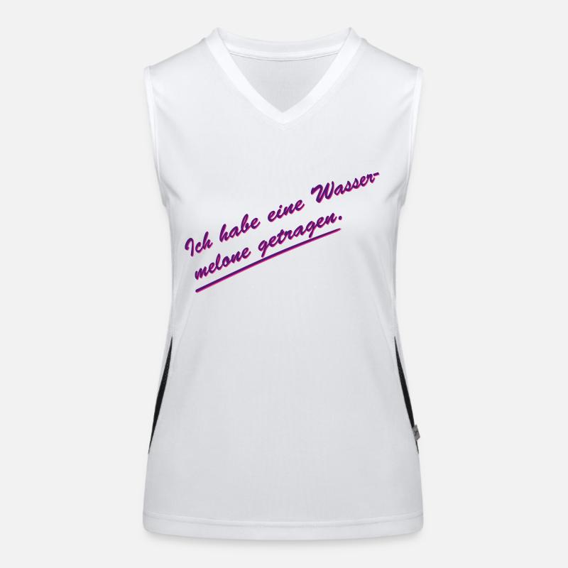 Je Hane effectué une pastèque. Débardeur respirant contrasté Femme