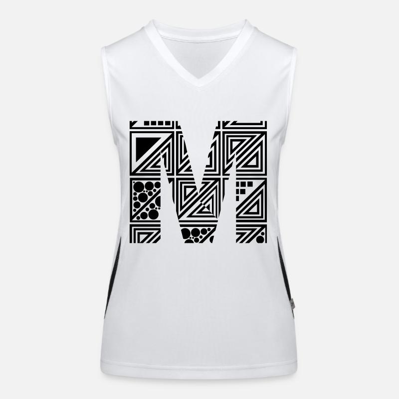 Buchstabe M Funktionelles Kontrast-Tank Top für Frauen