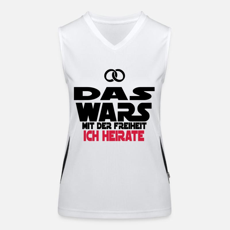 das wars ich heirate Funktionelles Kontrast-Tank Top für Frauen