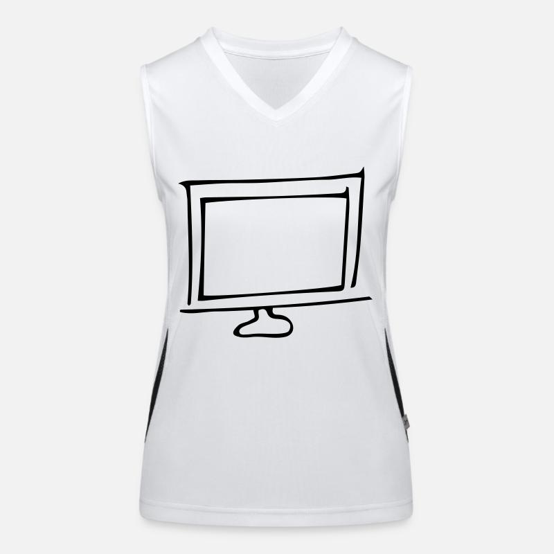 Bildschirm,Fernsehgerät,Fernseher,Glotze,TV,Röhre, Funktionelles Kontrast-Tank Top für Frauen