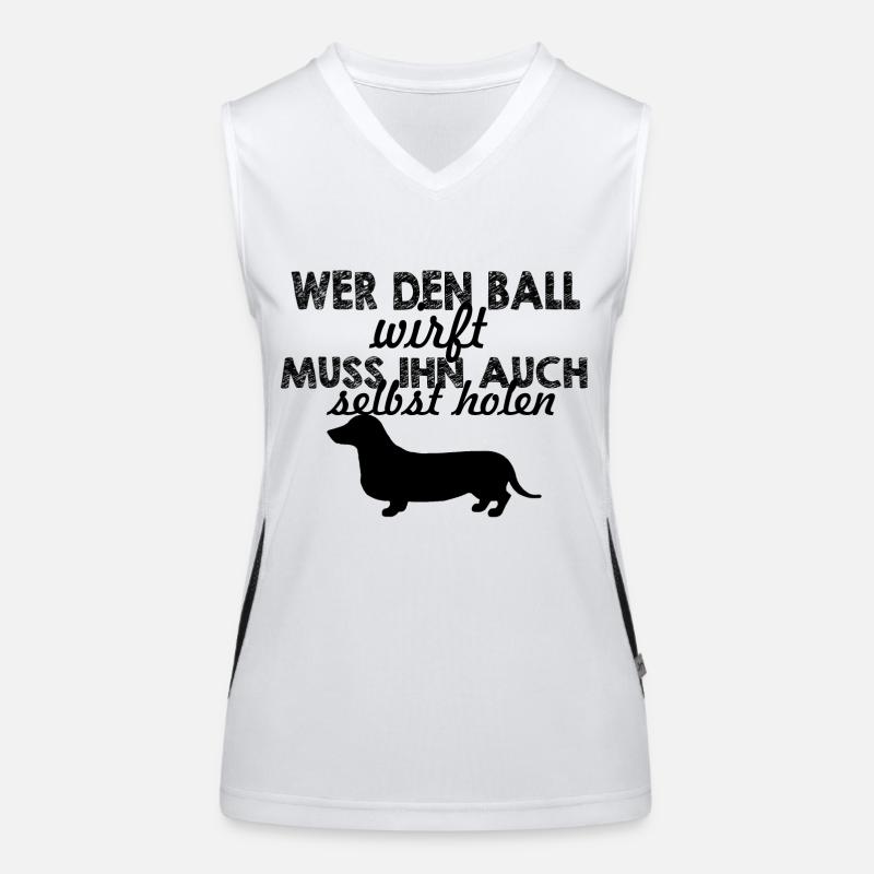 Dackel Funktionelles Kontrast-Tank Top für Frauen