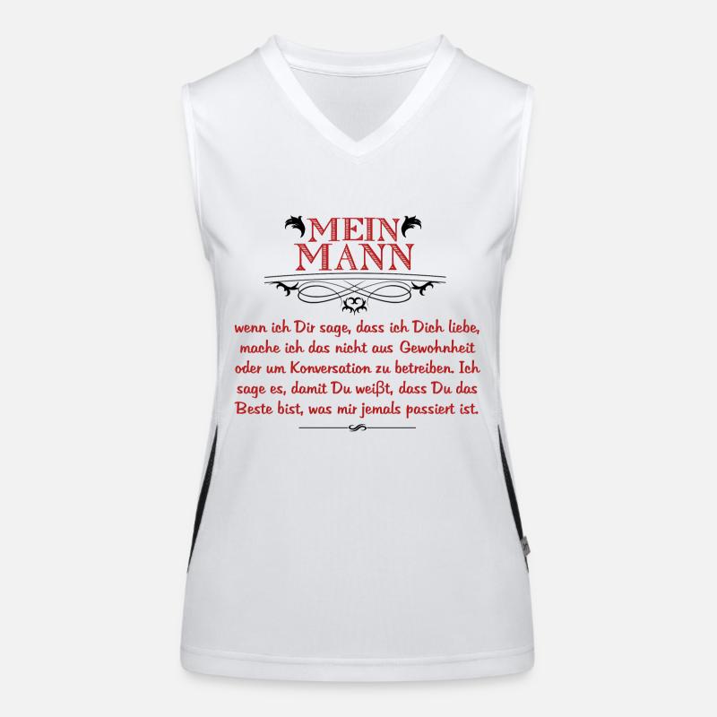 Mein Mann - Geschenk Funktionelles Kontrast-Tank Top für Frauen