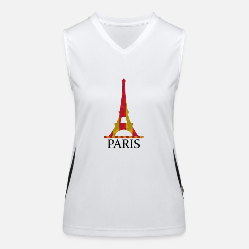 Eiffel Tower Women's Functional Contrast Tank Top