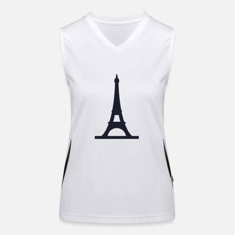 Eiffel Tower Women's Functional Contrast Tank Top