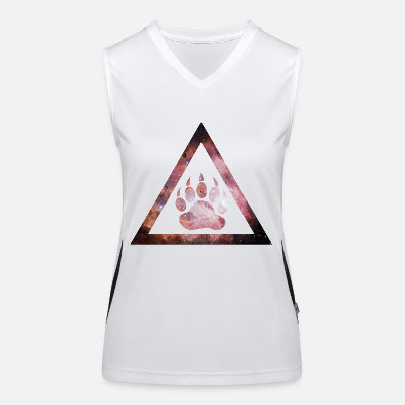 Galaxy Bear Triangle Funktionelles Kontrast-Tank Top für Frauen