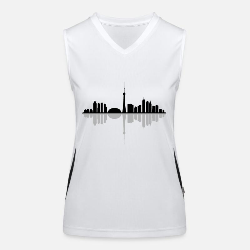 toronto skyline Women's Functional Contrast Tank Top