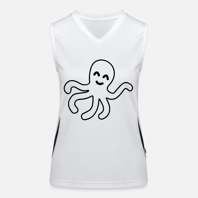 squid giant octopus octopus octopus squid sepia fish Women's Functional Contrast Tank Top