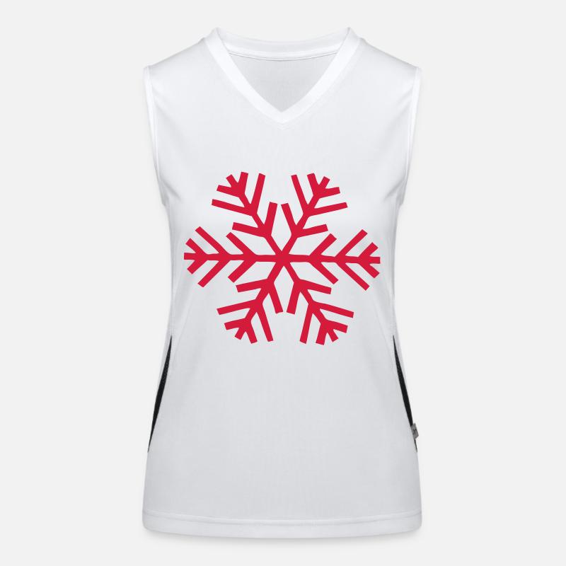snow winter cold freezy Women's Functional Contrast Tank Top