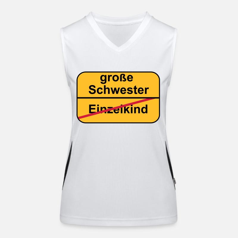 große Schwester Funktionelles Kontrast-Tank Top für Frauen