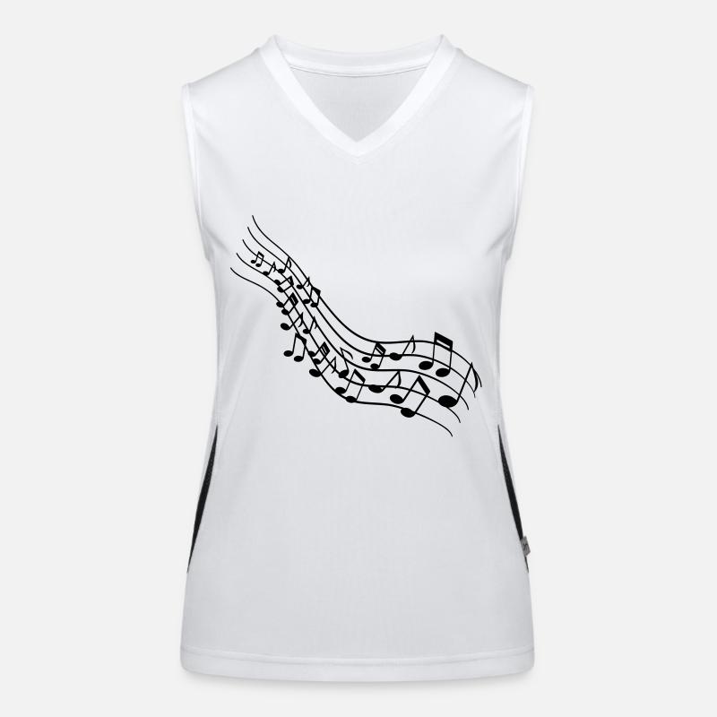 Notes de musique Débardeur respirant contrasté Femme