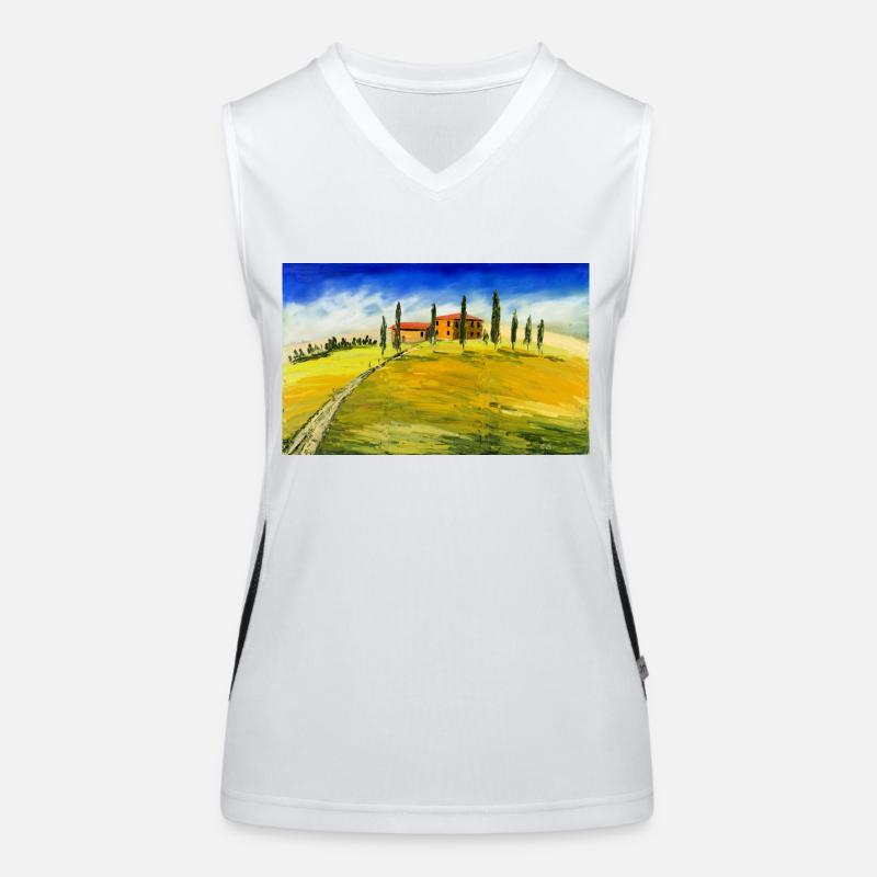 Typical Tuscan motif Women's Functional Contrast Tank Top