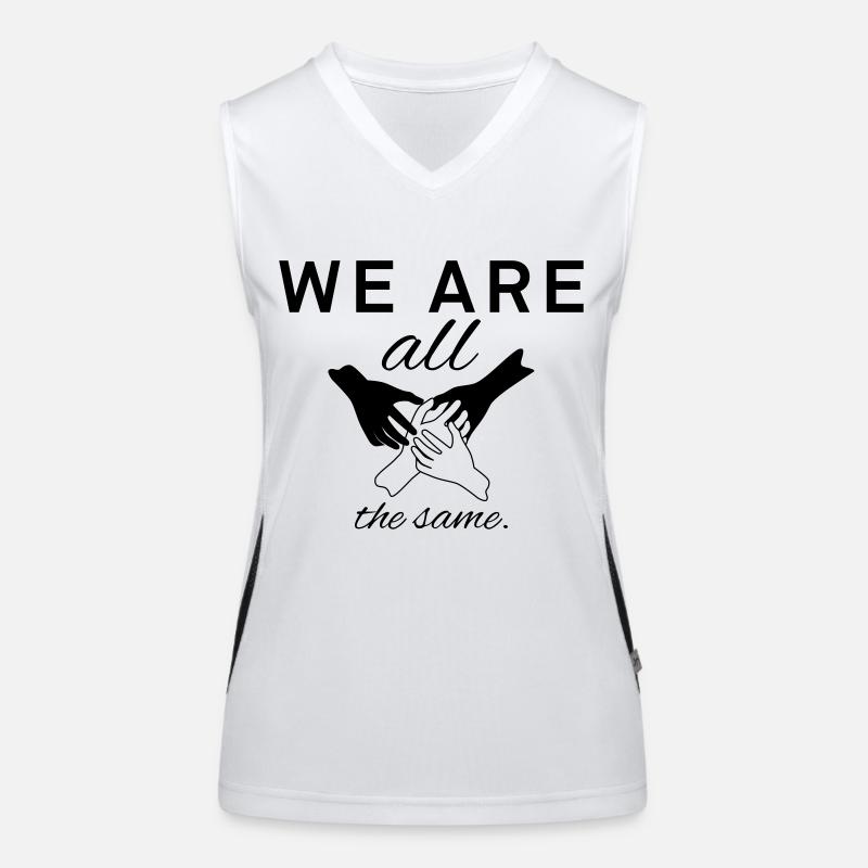 We are all the same Funktionelles Kontrast-Tank Top für Frauen