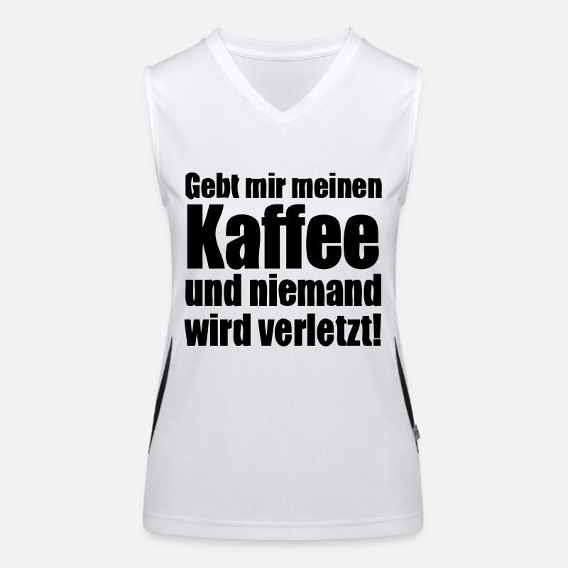 Donnez-moi mon café ...! Débardeur respirant contrasté Femme