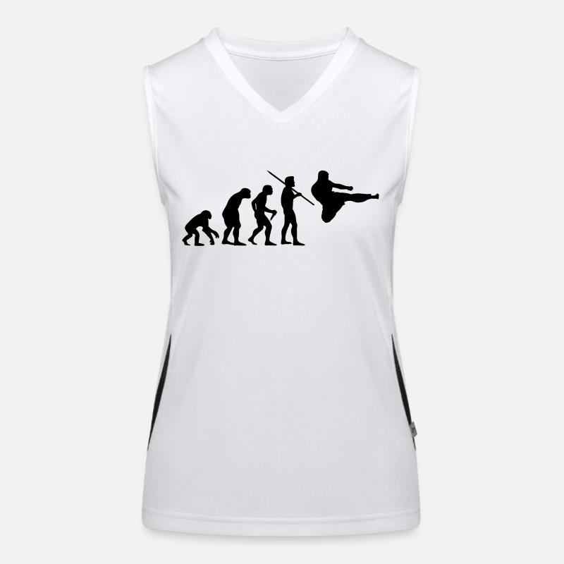 Evolution des Menschen - Kampfsport Funktionelles Kontrast-Tank Top für Frauen