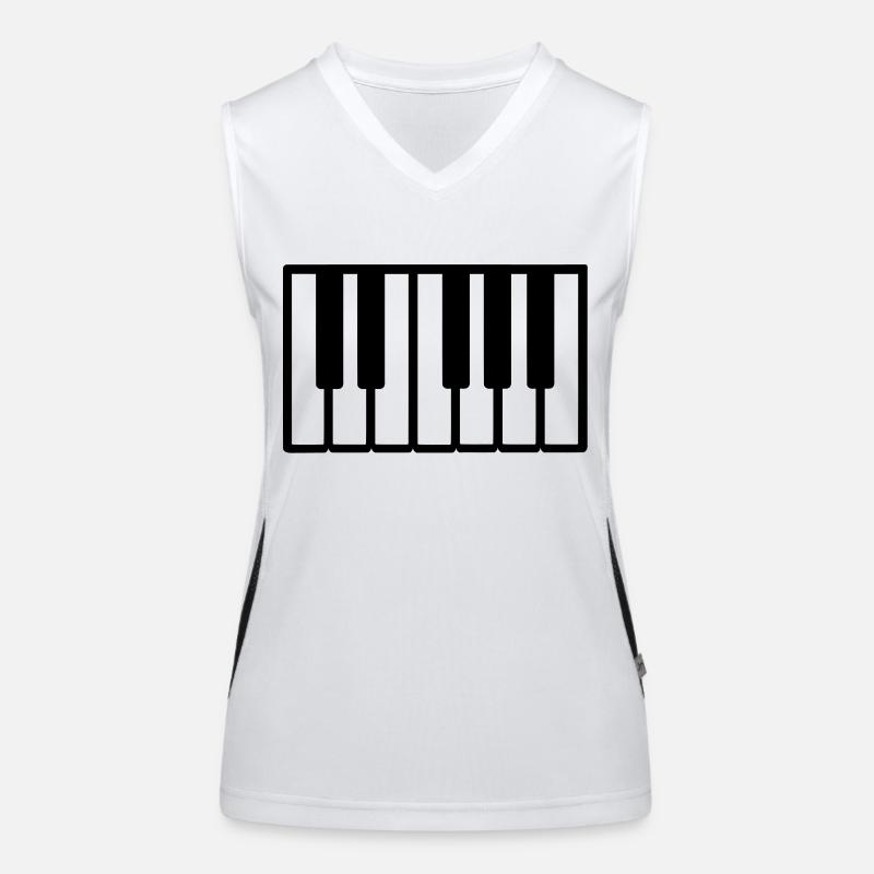 Klavier Funktionelles Kontrast-Tank Top für Frauen