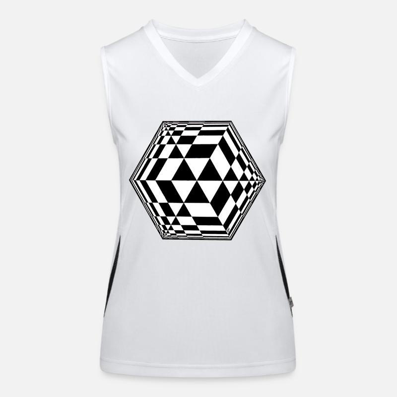 Würfel Funktionelles Kontrast-Tank Top für Frauen