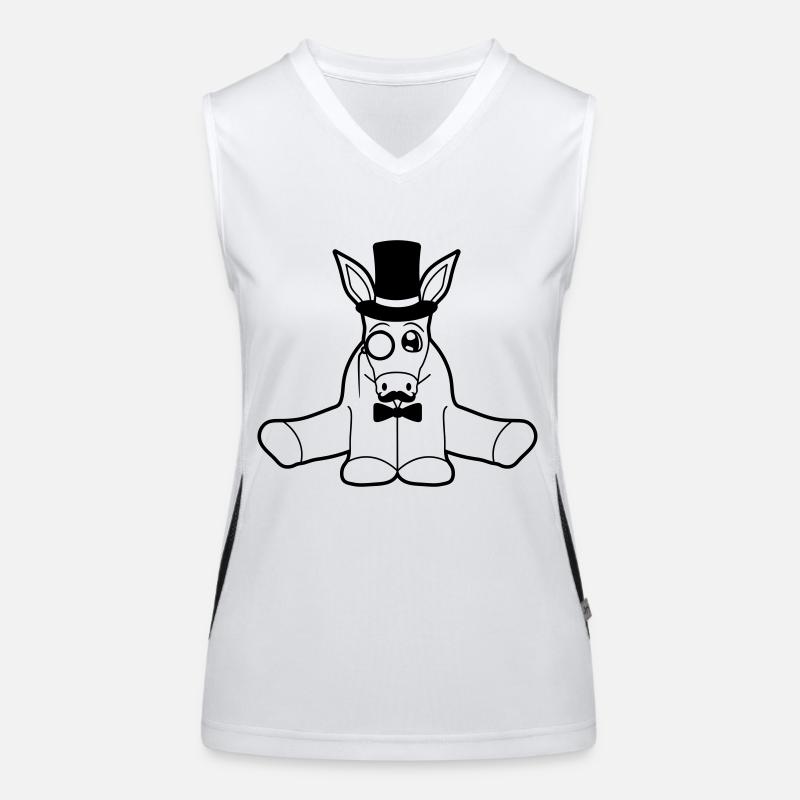 reich sir herr gentlemen mustache schnurrbart mono Funktionelles Kontrast-Tank Top für Frauen