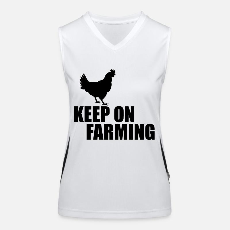 keep on farming 20 Women's Functional Contrast Tank Top