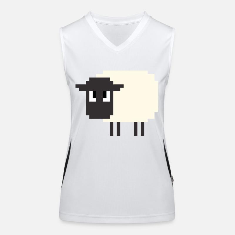 8 Bit Schaf Funktionelles Kontrast-Tank Top für Frauen