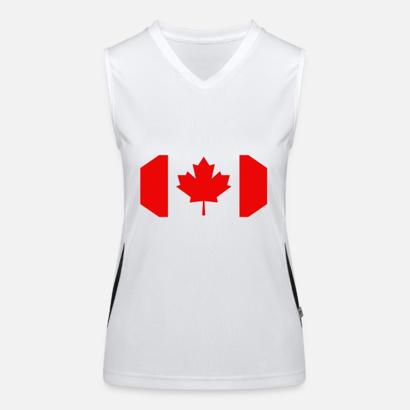 drapeau canada Débardeur respirant contrasté Femme