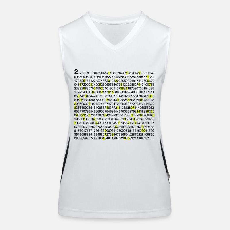 e & pi Eulersche Zahl PI Funktionelles Kontrast-Tank Top für Frauen