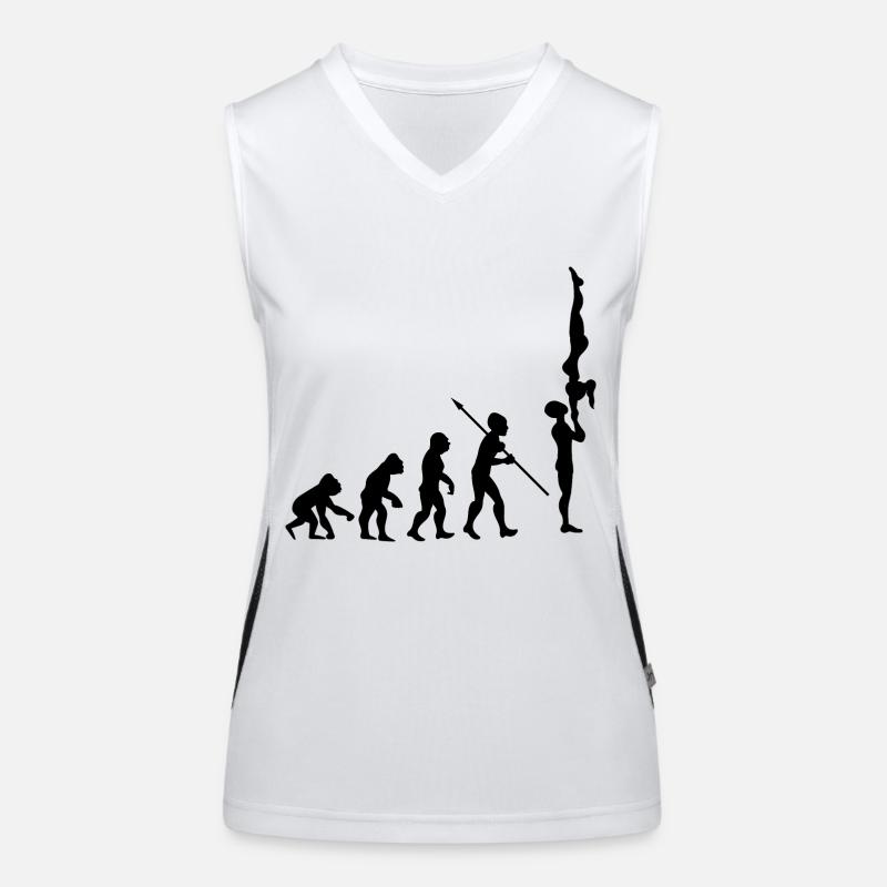 Evolution Gymnastik Turnen Akrobatik Geräteturnen Funktionelles Kontrast-Tank Top für Frauen